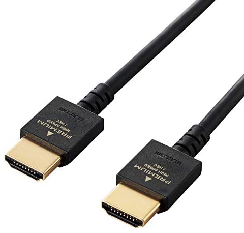 Rakuten - 【ポイント2倍】 【クーポン付】 エレコム HDMI ケーブル 2m プレミアム 4K 2K (60P) HDR やわらかケーブル 小型コネクタ仕様 ブラック 送料無料