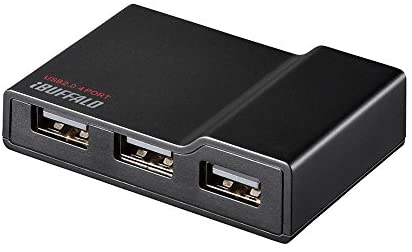 【200円引クーポン付】 BUFFALO PC/TV対応 4ポートセルフパワーハブ ブラック BSH4A11BK 送料無料
