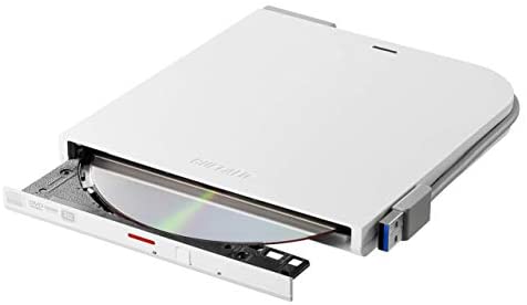 【200円引クーポン付】 BUFFALO USB3.1(Gen1)/3.0 外付け DVD/CDドライブ バスパワー Wケーブル(給電ケーブル付き) 送料無料