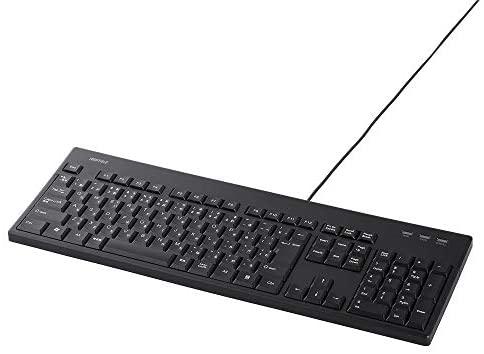 【ポイント2倍】 【300円引クーポン付】 BUFFALO 有線フルキーボード 抗菌樹脂採用 防水・防塵対応 水で丸洗いできる リモート テレワーク 簡単接続 安心サポート 送料無料