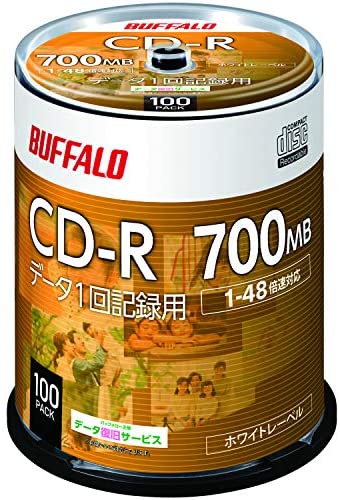 【200円引クーポン付】 バッファロー データ用 CD-R 1回記録用 700MB 100枚 スピンドル 1-48倍速 ホワイトレーベル 送料無料 【200円引クーポン付】 バッファロー データ用 CD-R 1回記録用 700MB 100枚 スピンドル 1-48倍速 ホワイトレーベル 送料無料