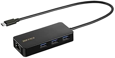 【200円引クーポン付】 BUFFALO Giga対応 Type-C LANアダプター ハブ付 ドッキングステーション ブラック LUD-U3-CGHBK 送料無料
