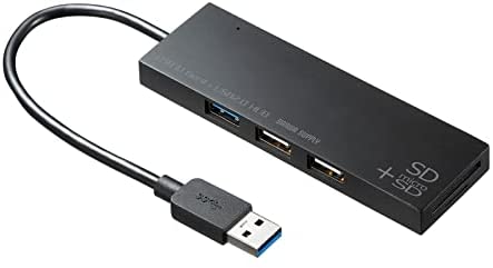 【ポイント2倍】 【200円引クーポン付】 サンワサプライ USB3.1+2.0コンボハブ カードリーダー付き USB-3HC316BKN 送料無料