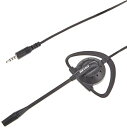 BUFFALO 片耳イヤフック式ヘッドセット 4極 BSHSECM105BK 送料無料