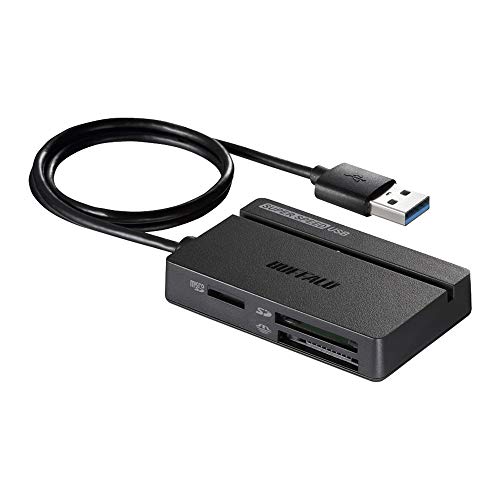 【200円引クーポン付】 BUFFALO USB3.0 マルチカードリーダー スタンダードモデル ブラック BSCR108U3BK 送料無料