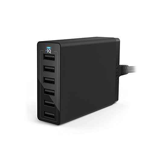 Anker 急速充電器 【200円引クーポン付】 アンカー Anker 充電器 PowerPort 6 (60W 6ポート USB急速充電器) iPhone / iPad / iPod / Xperia / Galaxy / Nexus / 3DS / PS Vita / ウォークマン他対応 (ブラック) 送料無料