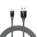 【200円引クーポン付】 アンカー Anker PowerLine Micro / 結束バンド付属 / 急速充電 / 高速データ通信対応】 Xperia Nexus Galaxy Android 各種 その他USB機器対応 (1.8m グレー) 送料無料