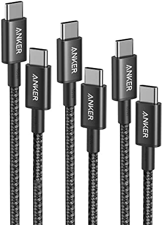 【ポイント2倍】 【300円引クーポン付】 アンカー 333 高耐久ナイロン USB-C & USB-C 2.0 100W ケーブル 3本セット USB PD対応 MacBook Pro/Air iPad Pro iPad Air 4 Galaxy S20 Pixel LG 対応 (1.0m + 1.8m + 3.0m ブラック) 送料無料