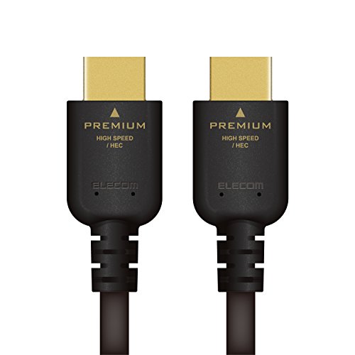 【300円引クーポン付】 エレコム Premium HDMI ケーブル 2m 4K×2K対応 ブラック CAC-HDPS14E20BK 送料無料