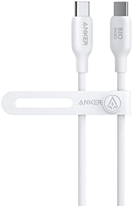 アンカー Anker 543 エコフレンドリー USB-C & USB-C ケーブル 植物由来素材 100W 急速充電 MacBook Pro 2020 / iPad Pro 2020 / iPad Air 4 / Samsung Galaxy S21各種対応 (0.9m ホワイト) 送料無料