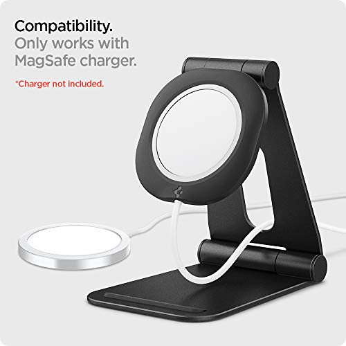 モデラート ガジェットショップの【ポイント2倍】 【クーポン付】 Spigen MagSafe スタンド MagSafe充電器用 角度 調節 シュピゲン 可能 アルミ 滑り止め 安定 卓上 固定 折り畳み 送料無料｜アングル2
