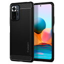 【200円引クーポン付】 Spigen Xiaomi Redmi Note 10 Pro ケース TPU シュピゲン 米軍MIL規格 耐衝撃 衝撃吸収 傷防止 カメラ保護 ラギッド アーマー ACS02844 (マット ブラック) 送料無料