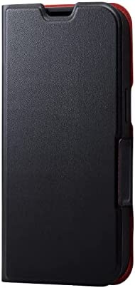 Rakuten - 【ポイント2倍】 【クーポン付】 エレコム iPhone 14 / 13 ケース カバー 手帳型 アイフォン スリム 薄型 超軽量 カードポケット付き マグネット開閉 ブラック 送料無料
