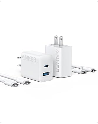 【200円引クーポン付】 Anker Charger (20W, 2-port) with USB-C & USB-C ケーブル (20W 送料無料
