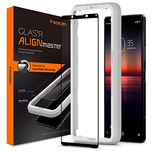 Rakuten - 【ポイント2倍】 【クーポン付】 Spigen AlignMaster 全面保護 ガラスフィルム Sony Xperia 1 II 用 シュピゲン ガイド枠付き ソニー Xperia1 II 用 保護 フィルム フルカバー 1枚入 送料無料