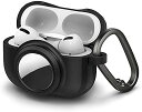 【200円引クーポン付】 Spigen Airpods Pro ケース AirTag 装着 充電 ケースカバー シュピゲン カラビナ 付き 耐衝撃 ワイヤレス充...