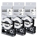 【200円引クーポン付】 互換 テプラ テープ 9mm 12mm 18mm 白 互換 キングジム テプラ 本体 キングジムSS9K SS12K SS18K 白ラ...