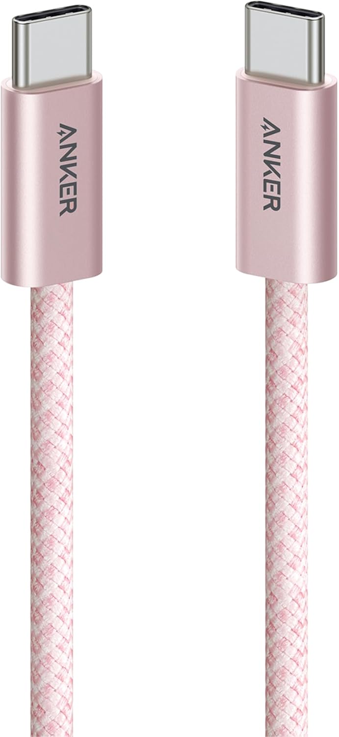 【ポイント2倍】 【200円引クーポン付】 Anker Zolo USB-C & USB-C ケーブル (240W, 高耐久ナイロン) 1.0m ピンク USB PD対応 高耐久ナイロン素材採用 iPhone 16 / 15 / Galaxy iPad Pro MacBook Pro/Air 各種対応 送料無料