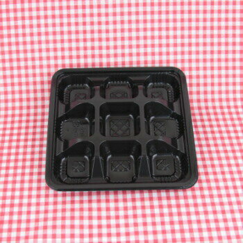 CRー5ー2 黒 透明蓋付 50入 弁当容器 9仕切り テイクアウト オードブル レンジ対応 業務用 2