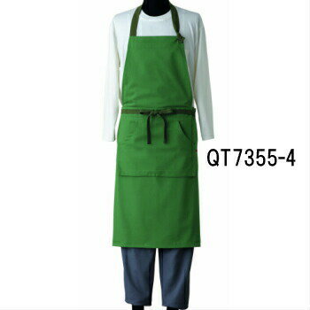 Gingham Aprons - QT7355-4 胸当エプロン 選べる7色 フリーサイズ