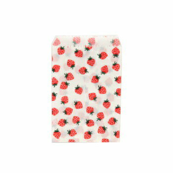 平袋 5号 いちご 200枚入り レターパック対応 デニッシュ 紙袋 柄付 業務用 包装資材