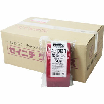 楽天モダン・プロ　2号　楽天市場店ラミジップ AL−1013R レッド 50入×40P 1ケース カラースタンド アルミ 生産日本社 セイニチ