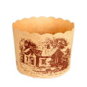 マフィンカップ ハウス柄 茶 M−404 10個
