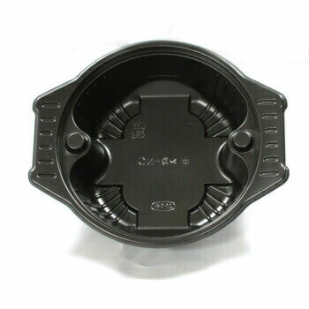 レンジで調理ができる 使い捨て容器 エフピコチューパ CN-なべ 中 黒 50入 透明高蓋付