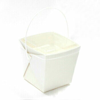 【お買い物マラソンスタートダッシュクーポン配布】使い捨て容器 デリメイト無地 中蓋/透明蓋付 20入 テイクアウトに 中皿付き 持ち手付