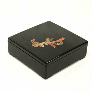 重箱 結び 黒 6．5寸 1段蓋付 おせち お正月 お祝い 弁当箱 持ち帰り 容器のサムネイル