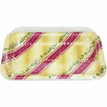 MFPティアラ角皿25-15 リッチ赤 嵌合蓋セット 50入 クリスマス メインディッシュ デザート サラダ オー..