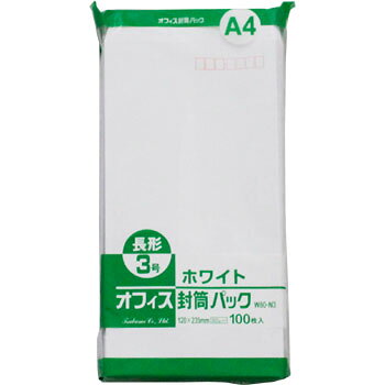 Rakuten - 封筒長3白枠有100枚 W80−N3