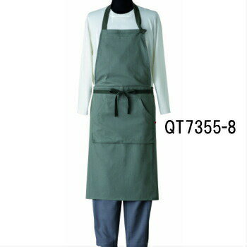 QT7355-8 胸当エプロン 選べる7色 フリーサイズ