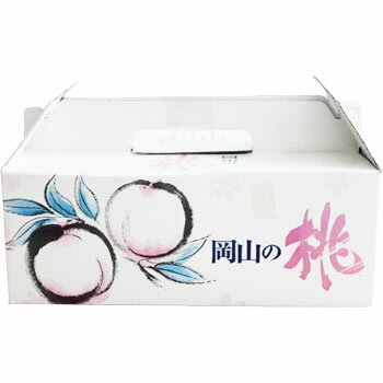 桃6ケ入 手提げ箱 ダンボール印