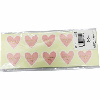 バレンタインデイシール ミニハートパステルピンク SV-17S 100枚入り W27×H27 HEADS ヘッズ バレンタインラベル チョコレート ご褒美 友チョコ 手作り 2月14日 季節 催事 業務用 目印 案内