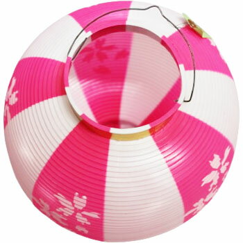 ポリ尺丸提灯 桜柄 1個 花見 桜祭り 桜カーニバル お祭り ちょうちん 飾り 屋台 イベントグッズ イベント用 業務用 お祭り用 3