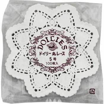 ドイリー レースペーパー 丸 5号 100入