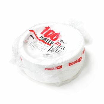 紙皿 ウルトラプレ－ト 22cm U－9R 100入 ペーパープレート 簡易食器 バーベキュー アウ ...