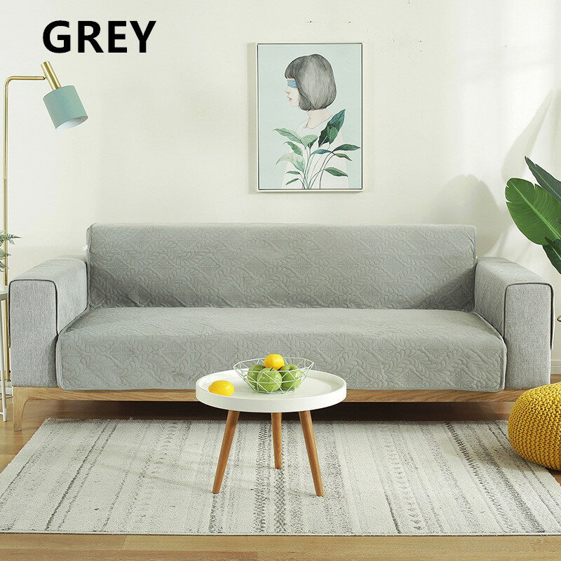 ソファーカバー 無地シンプル 肘掛け付き ペット用犬ネコ ソファーカバー 耐久ソファーカバー オシャレ滑り止め ソファーカバー 春秋冬新作ブランケット カウチカバー コーナーソファ カバー ソファ マルチカバー保護カバー 洗える プリント キルトパット 防汚 四季兼用 [3]