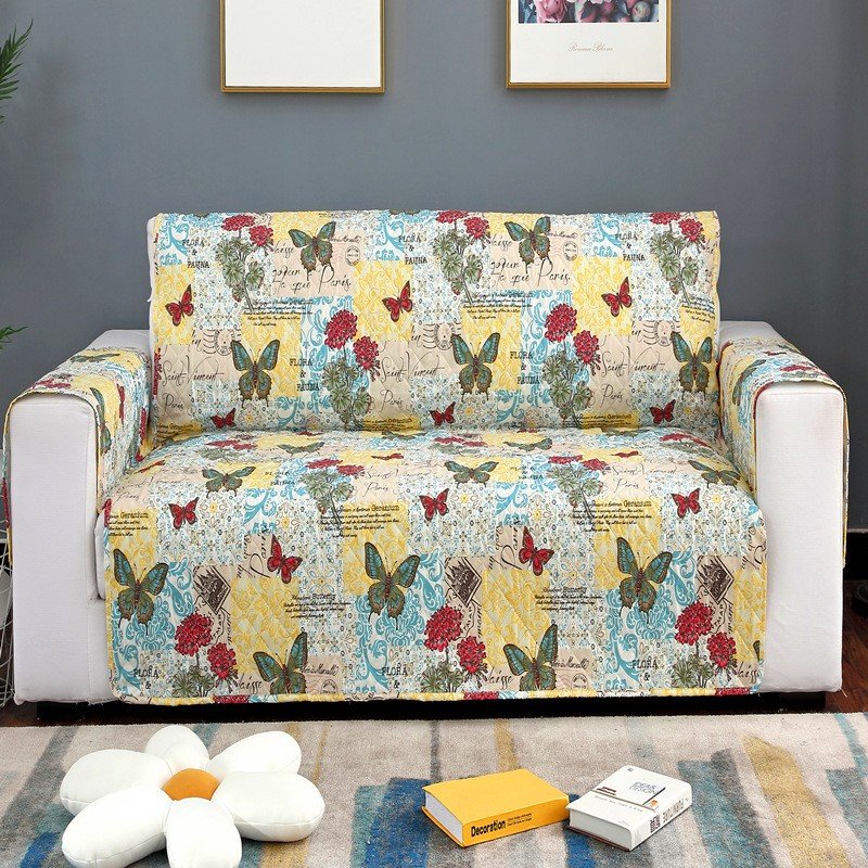 ペット用品 ソファーカバー 防汚花柄北欧 オシャレ 犬 ネコ対策 ソファー保護 インテリア オールシーズン 春夏秋冬 1人掛け 2人 3人 ブランケット カウチカバー コーナーソファ カバー ソファ マルチカバー保護カバー 洗える プリント キルトパット 防汚 四季兼用