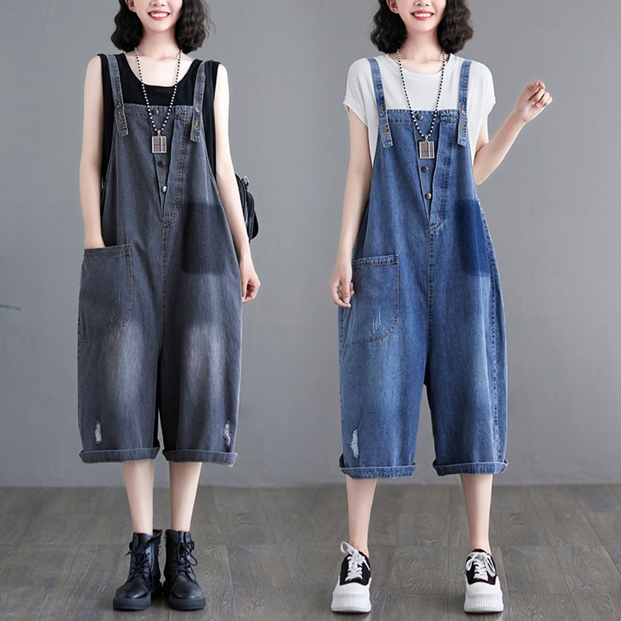 デニム オーバーオール オールインワン パンツ 夏 ミニサロペット 大きいサイズ レディース ボトムス デニムパンツ ロンパース 作業服 ジャンパースカー キャミ カジュアル サルエルパンツ フレアー ジーンズ テーパード サルエル ワイドパンツ テールライン 着痩せ 可愛