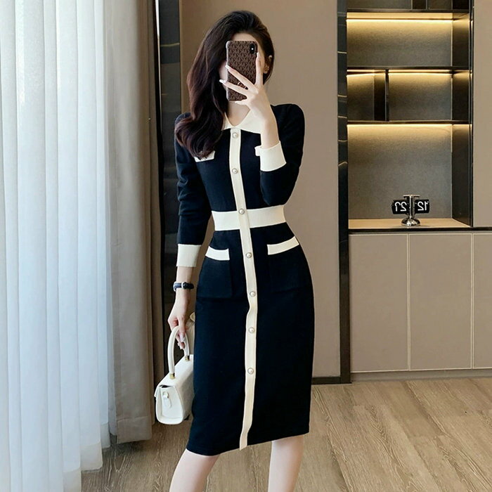 ニットワンピース レディース ロング丈セーター ワンピ 切り替え ロング丈ワンピース タイトワンピース ラップワンピース 長袖 大人可愛い 通勤ワンピース 結婚式ワンピース 二次会 お呼ばれ アウター パーティー 春秋冬 仕事 参観日 発表会 着痩せ 体型カバー 20代30代40代