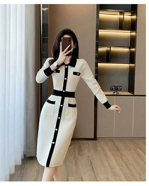 ニットワンピース レディース ロング丈セーター ワンピ 切り替え ロング丈ワンピース タイトワンピース ラップワンピース 長袖 大人可愛い 通勤ワンピース 結婚式ワンピース 二次会 お呼ばれ アウター パーティー 春秋冬 仕事 参観日 発表会 着痩せ 体型カバー 20代30代40代