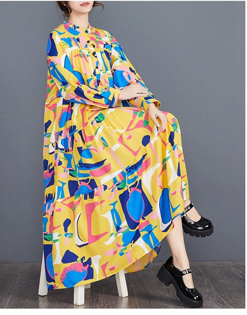 ワンピース シャツワンピース マキシワンピース レディース 春 長袖 きれいめ アウター 羽織り ロングシャツ 花柄 大人可愛い チュニック秋 ブラウス トップス ロングシーズン 着回し 大きいサイズ オーバーサイズ 体型カバー 着痩せ 上品 春服 マキシワンピ 大人カジュアル