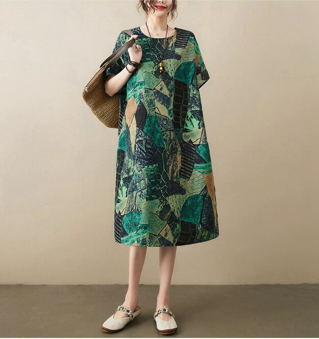 ロングワンピース ワンピース レディース 春夏 チュニック 半袖 きれいめ ロングシャツ シャツワンピース ブラウス 花柄 プリント カットソー ビッグシルエット 可愛い プルオーバー 体型カバー ゆったり 通勤 テールライン オフィスカジュアル 大人カジュアル スカート