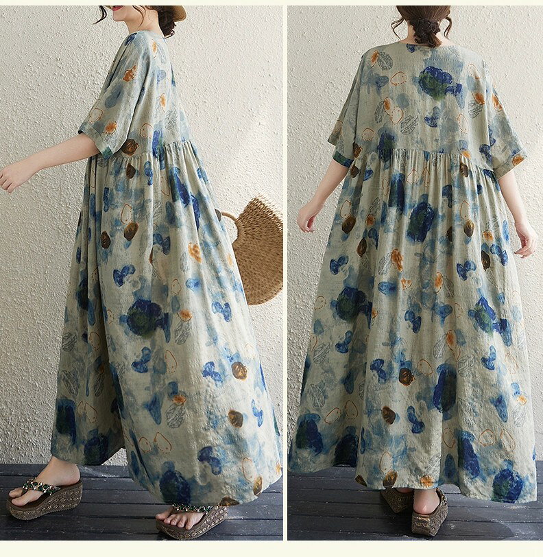 ワンピース きれいめ ロングワンピース プリント シャツワンピース マキシ丈 シャ...
