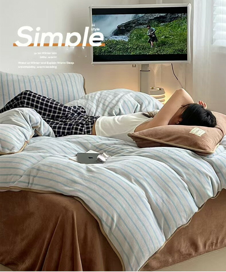 布団カバー セット 3点 4点セット 寝具 ストライプ 可愛い 布団カバーセット シングル セミダブル 秋冬..