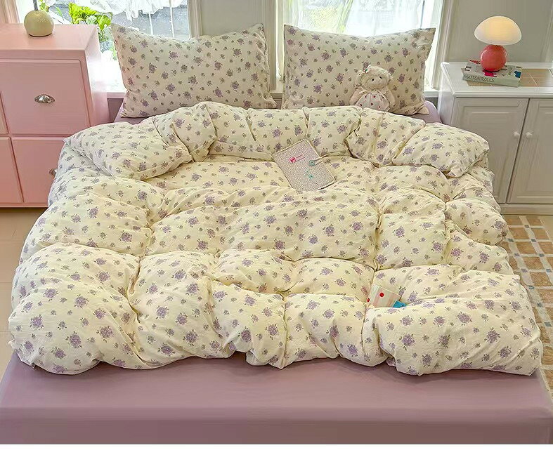 Futon Covers - 布団カバー 3点セット 寝具カバーセット シングル 子供 カバー 掛け布団カバー 4点セット かわいい 花柄 綿混 プリント チェック 可愛い 布団カバーセット 春夏 フラットシーツ シーツカバー ボックスシーツ 通気 洗える 敷布団カバー 掛け布団 掛けカバー 掛けふとんカバー