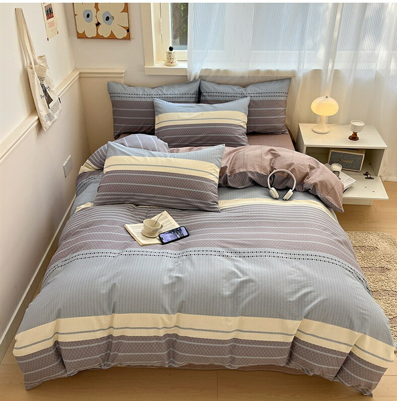 布団カバー シングル 3点セット 寝具カバー 布団カバーセット 綿100% 掛け布団カバー ストライプ チェック 和風 ベッド用 シーツカバー 敷布団カバー フラットシーツ ボックスシーツ 洗える 通気 吸湿ベッド 可愛い布団カバー 英国風 掛けカバー 掛けふとんカバー メンズ