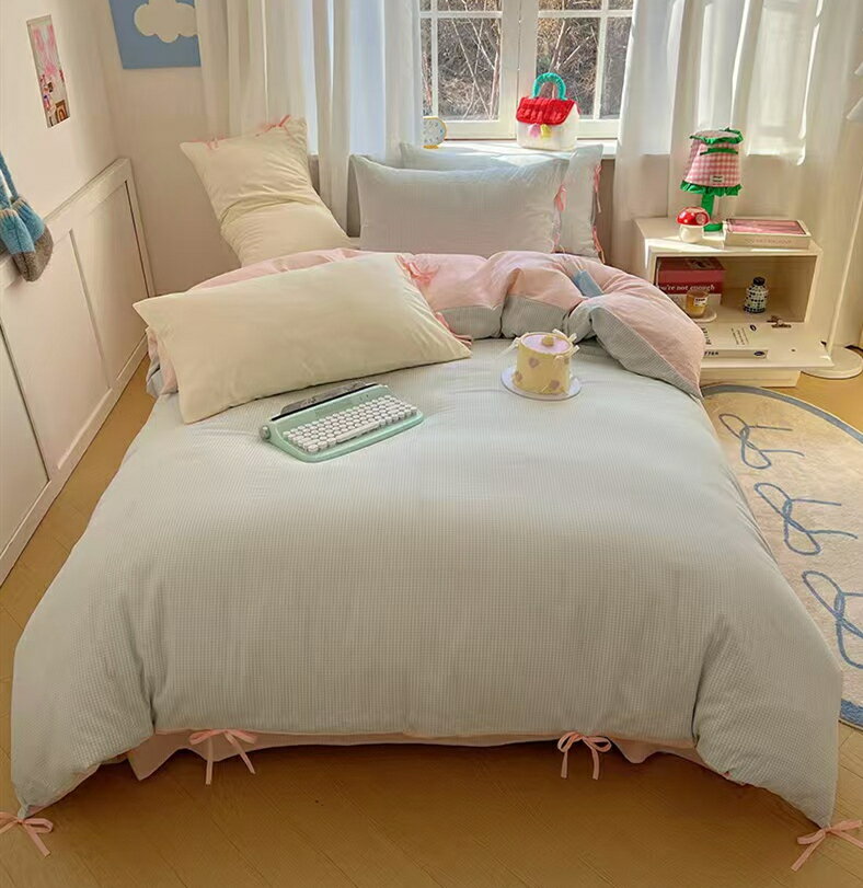 布団カバー 3点セット シングル かわいい 掛け布団カバー 寝具セット 4点セット 綿 寝具カバー ストラ..